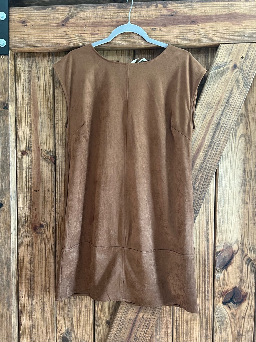 Faux suede dress